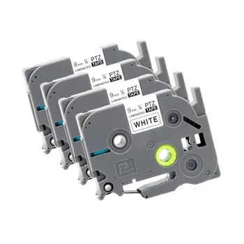 

Tze-221 Label Tape for Brother 9mm Black on White 10PCS Laminated Printer Ribbon Compatible for Brother p touch Label Maker