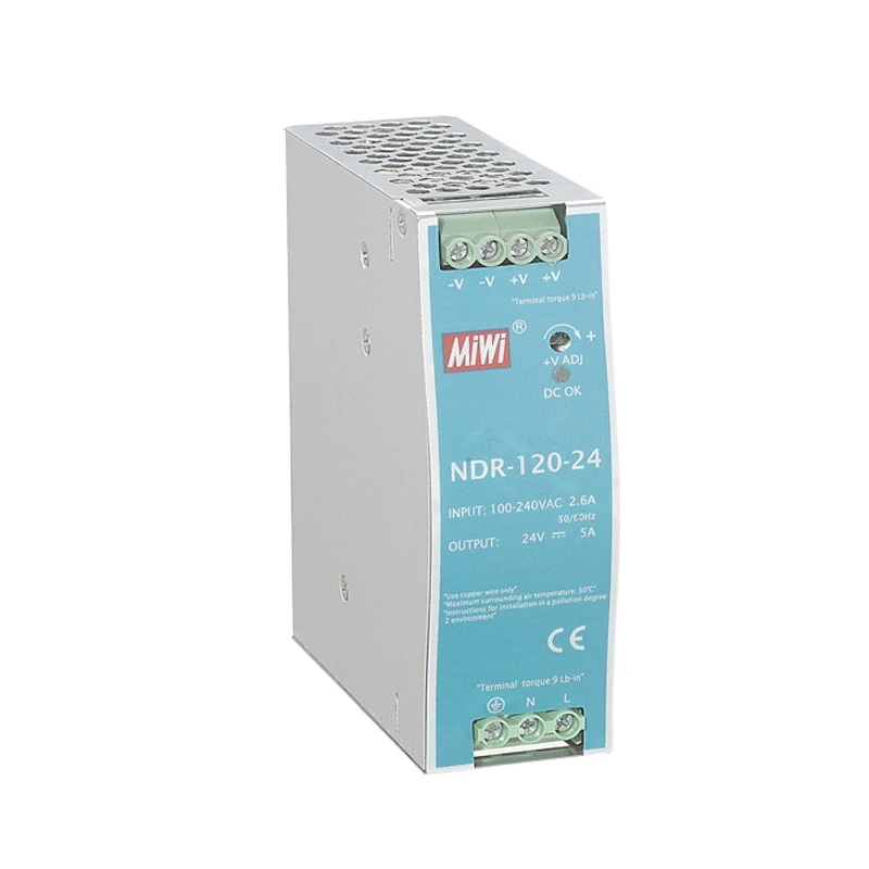 Выход DC12V, 24 V, 48V NDR блок питания AC DC din-рейка импульсный источник питания 120W din-рейка Smps