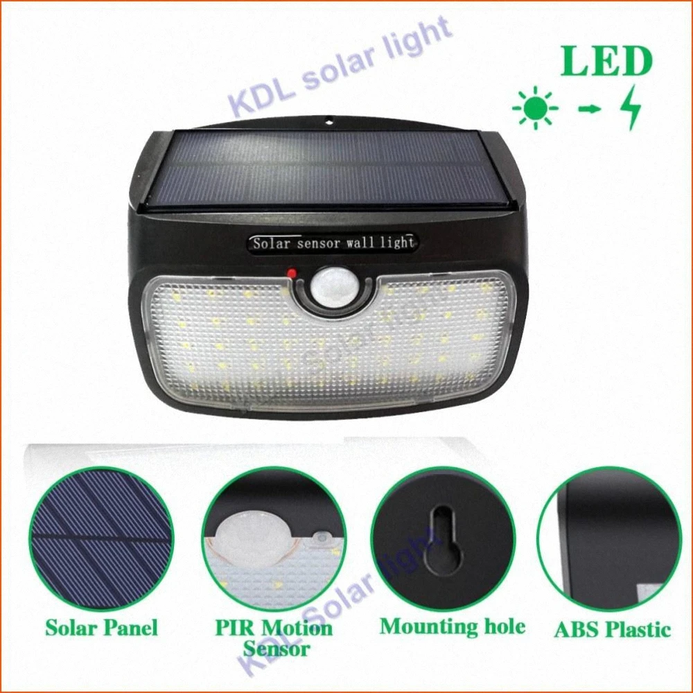 

3pcs/lot 48 LED 900lm Solar Light with split solar panel PIR motion+radar Waterproof auto switch on/off for Garden Back Door Ste