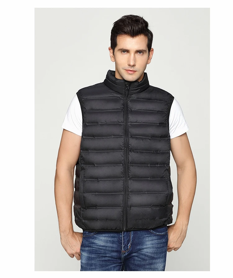 long puffer coat NewBang Brand Men's Down Vest Ultra Light Down Vest Men Portable V-neck Sleeveless  Male Winter Windproof Warm Lightweight Coat black puffer