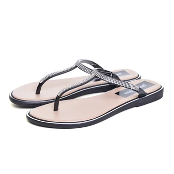 

HEE GRAND 2019 Summer Slides Beach Crystal Flip Flops Casual Slip On Flats Platform Bling jelly Shoes Woman Slippers XWZ4438