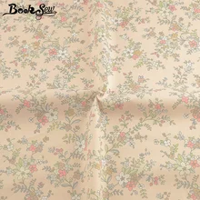 Booksew хлопок саржа метр Текстиль Ткань Цветочный оранжевый принт плотная ткань Telas De Algodon Para лоскутное шитье Tecido