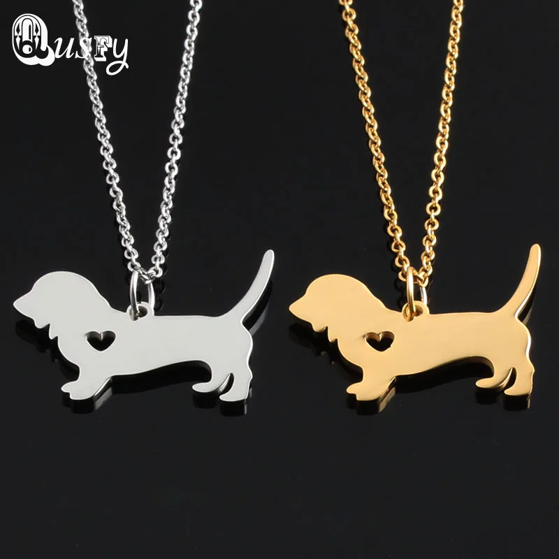 Basset Hound Necklace 2017 Simple fashion sweater chain pendant pet