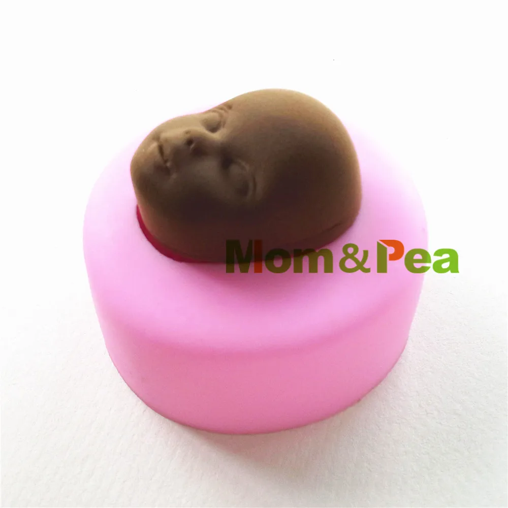

Mom&Pea 0838 Free Shipping Face Shaped Silicone Mold Cake Decoration Fondant Cake 3D Mold Food Grade