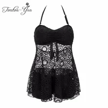 Кружевной женский купальник, танкини, набор, открытая спина, женское летнее платье, черный купальник с шортами, пляжная одежда, открытая повязка, купальник
