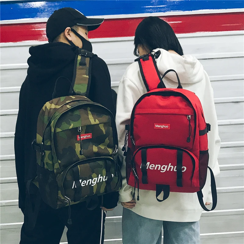 2017 Fashion School bag Waterproof Nylon Men Backpack Bag Women Mochila Escolar Travel Bag Rucksack Trekking Bag Menghuo Brand (75)