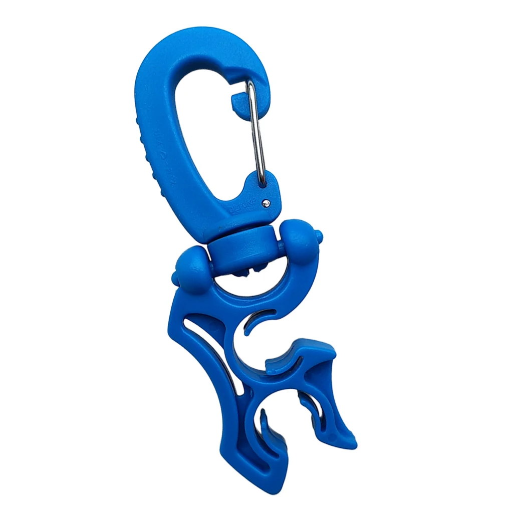 Heavy Duty Scuba Diving Diver Snorkeling Double 2 BCD Hose Holder Regulator Octopus Retainer with Swivel Snap Clip