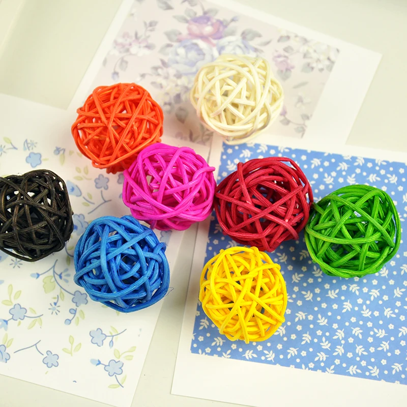 

6pcs/lot Color Rattan Wicker Balls Sepak Takraw Ball Kids Toys for Photos Studio DIY Decorations Photography Props Accessories