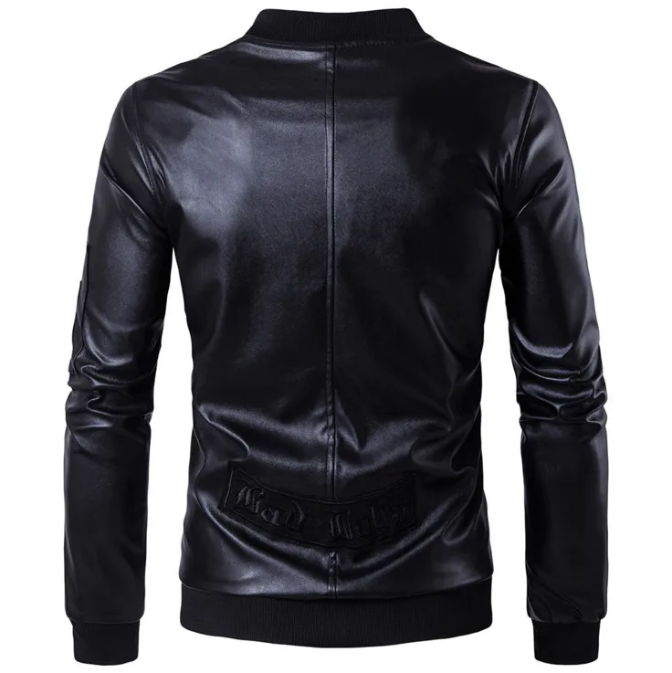 Marque 1 En Col Noir Hommes Force Vol 2017 Air Automne Grande Bomber Taille Ma 5xl Montant Broderie Veste Nouvelle Cuir OnWnf5F