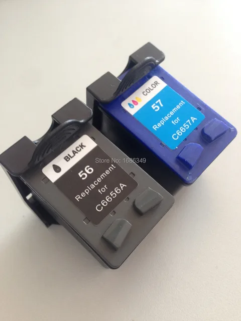 2 Pieces,Remanufacture Ink Cartridge with chip for HP 56 57 , Used For HP Deskjet 450 450cbi