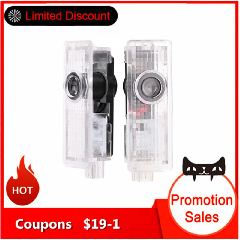 

2 Pcs Car Logo Door Welcome Light Car LED Projector Laser For Audi Car Light Projection Lamp Without Drilling