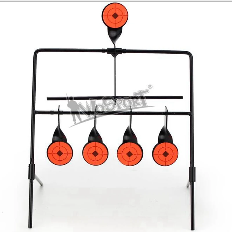 

5 Targets Self Resetting Spinning Air Gun Rifle Shooting Metal Target Set For Practice Playing Trainning