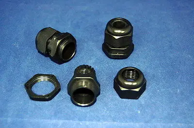 

100PCS PG19 Waterproof Cable Connector Gland Dia.12-15mm BLACK NYLON 66 94V-2