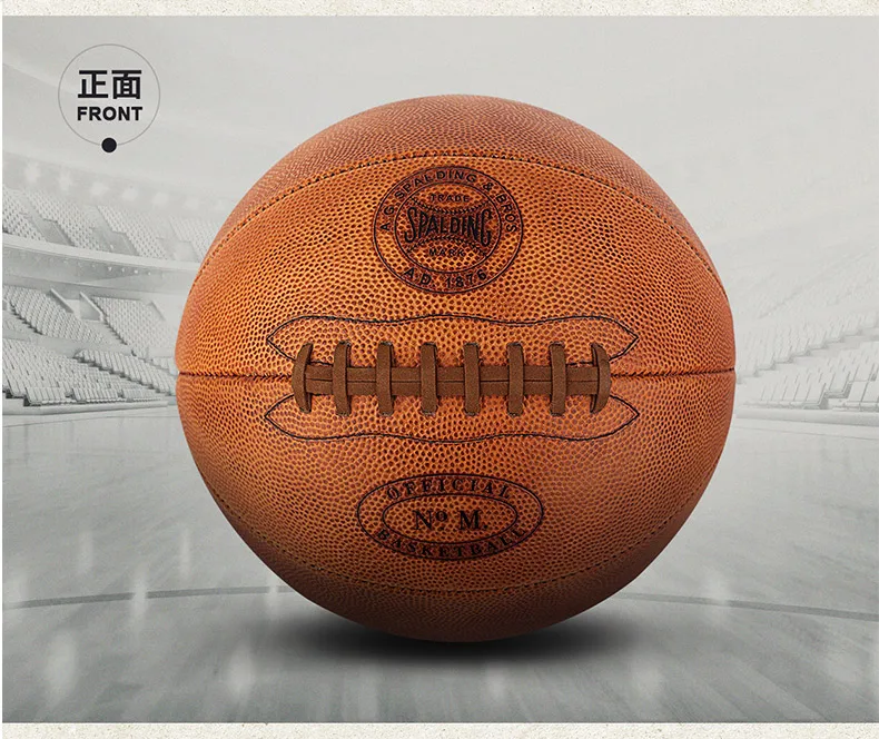 SPALDING 125 юбилей баскетбольный Кожаный Размер 7# memory ball Global limited edition 76-512Z