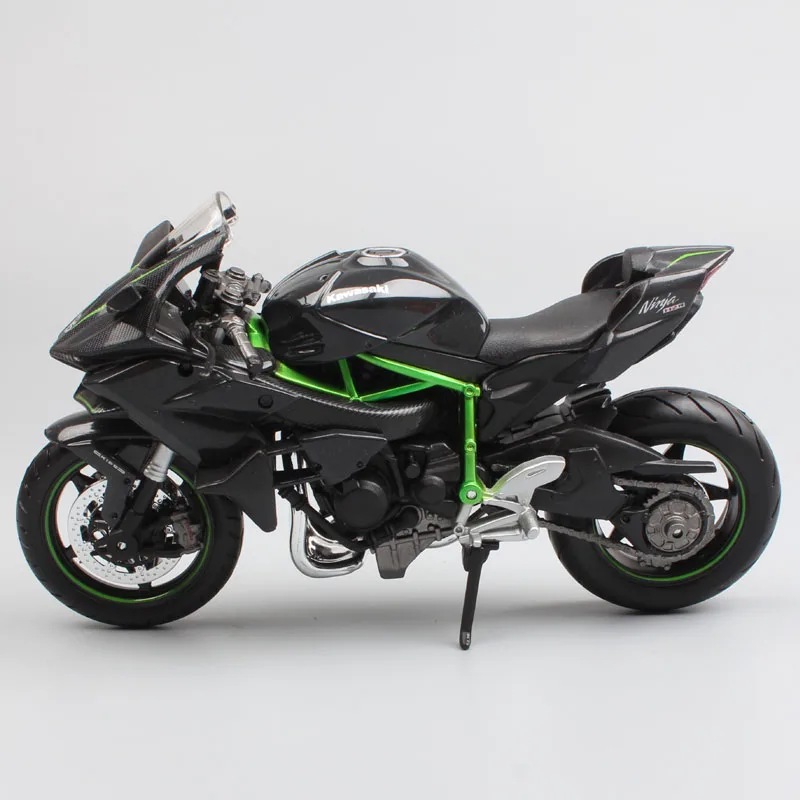 1:12 Масштаб Kawasaki Ninja H2 H2R литье под давлением спортивный велосипед трек гоночный мотоцикл supercharged модели миниатюры велосипед игрушка для ребенка