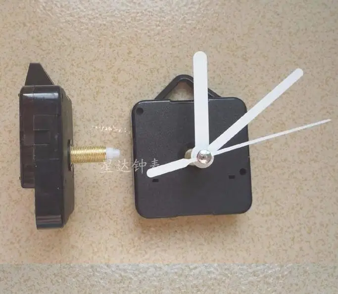1000 Pieces Black Short Hands Quartz Wall Clock Movement Mechanism