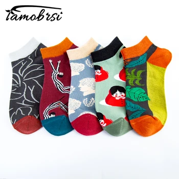 

Cool Creative Summer Short Happy Socks Crew Women Men Couple Sock Slippers Street Invisible Novelty Funny Cotton Ankle Socks