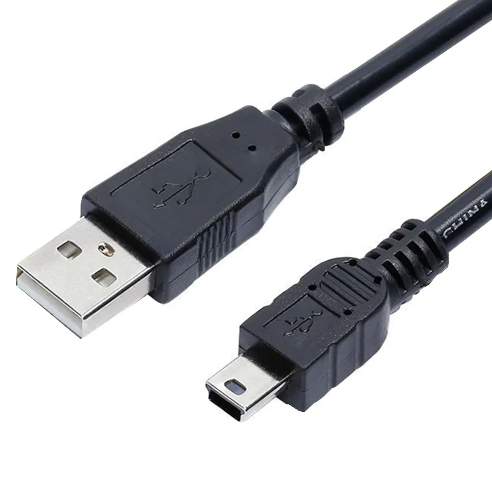 USB 2,0 A штекер для мини-usb B 5P Мужской зарядный кабель для передачи данных для MP3 MP4 плеера телефона Xbox принтера камеры PS3 зарядный кабель для передачи данных - Цвет: Черный