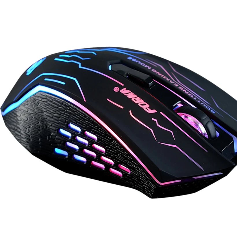 FORKA USB Wired Gaming Mouse 3200DPI 6Buttons Sound/Silent Optical Computer Mouse Mice Gamer for PC