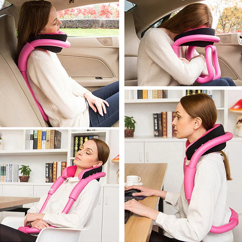 

Foldable Neck Massage Pillow U shaped Car Office Home Airplane Nap Pillow Adjustable Memory Foam Ergonomic Travel Pillow Body