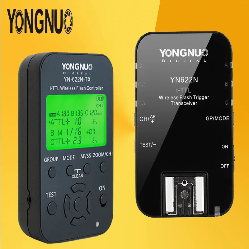 Комплект YONGNUO YN622 беспроводной контроллер передатчика с ЖК дисплеем TTL Flash Trigger +