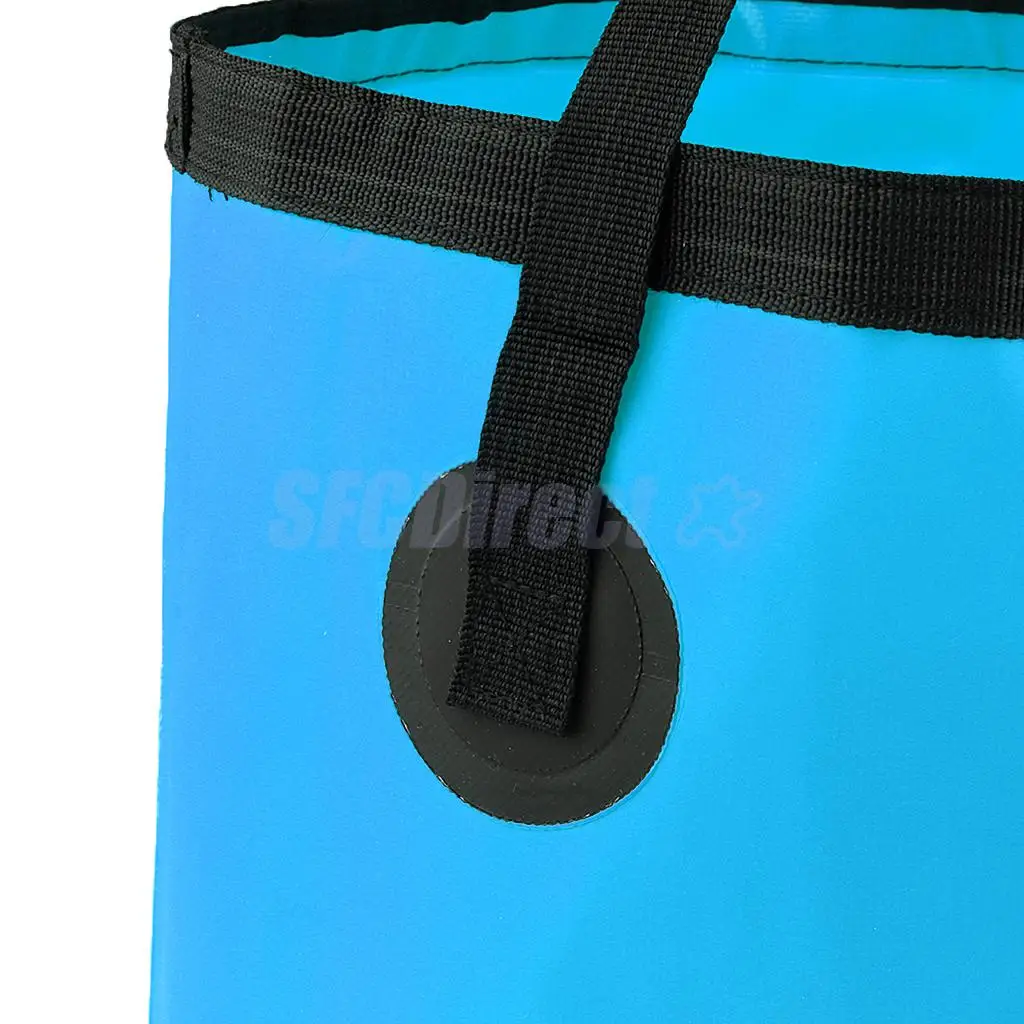 12L/20L Открытый Кемпинг Рыбалка Путешествия складной портативный ведро воды контейнер для хранения и переноски сумка умывальник для ног ванна горшок чаша - Цвет: 20 L Sky blue
