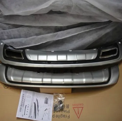 

Free shipping 2 pcs Front ABS Chrome Rear Bumper Guard Protector Skid Plate for Kia Sportage R 2010 2011 2012 2013 2014