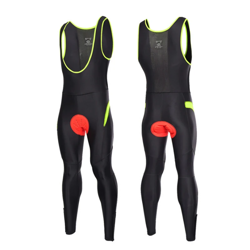

Breathable Zipper Trousers Bib Shorts Road MTB Bicycle Bottom Summer Cycling Bib Shorts 3D Padded Long Pants