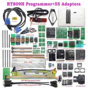Image 1 - RT809H EMMC NAND فلاش USB مبرمج + 55 البنود BGA48 BGA64 BGA169 TSOP56 SOP44 DIP44 جميع المحولات مع EDID Cble + مص القلم