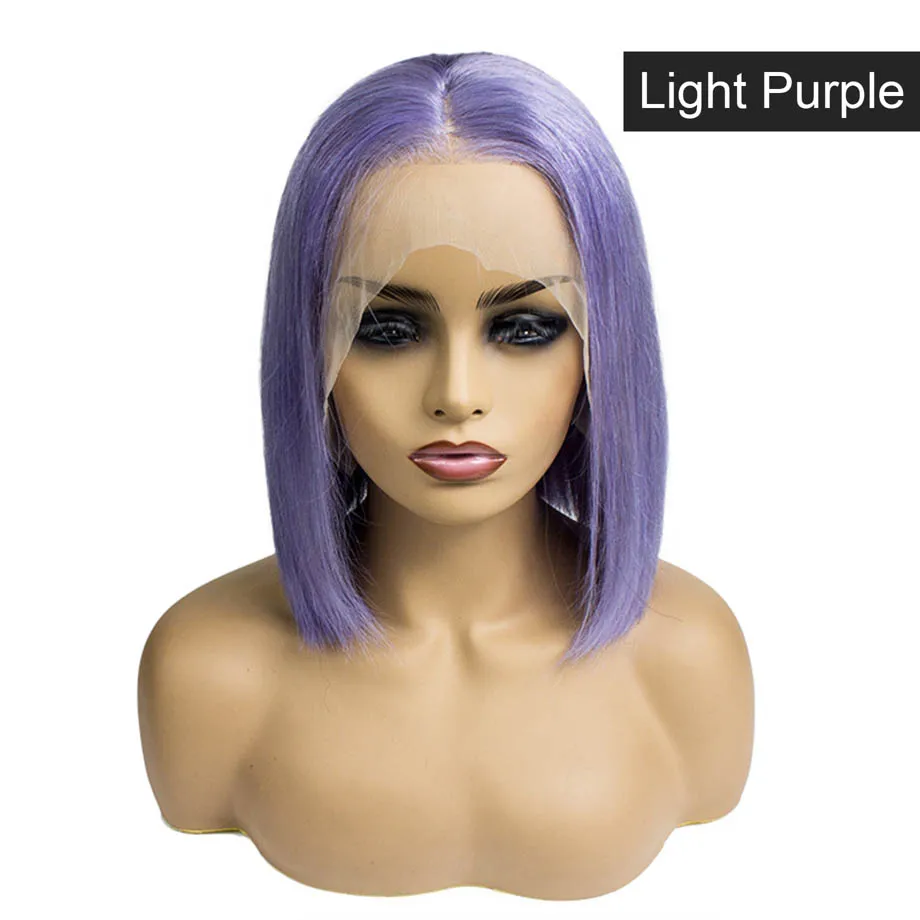 Short Lace Front Human Hair Wigs Blonde Bob Wig With Pre Plucked