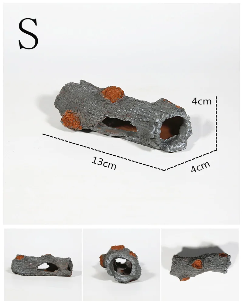 Аквариум украшение смолы опускается на дно древесных отходов домик для креветок убежище дом аквариума озеленение украшения