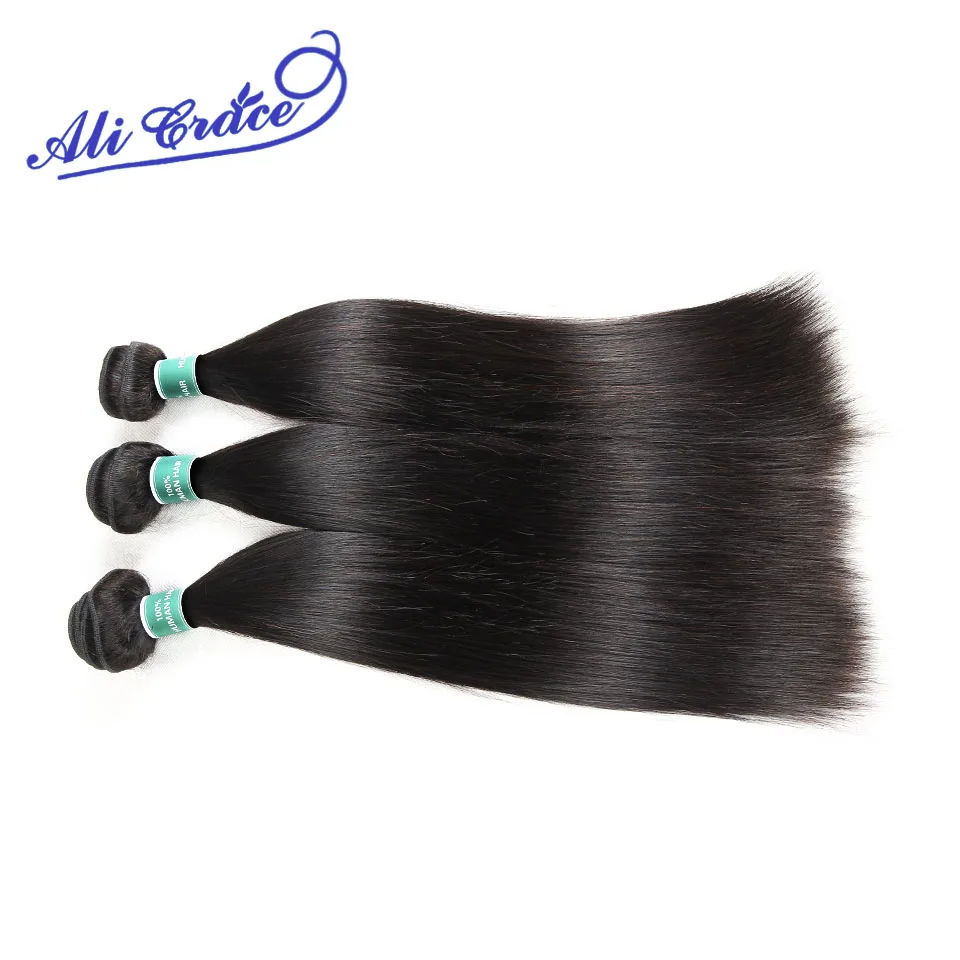 

ALI GRACE Hair Filipino Straight Human Hair 3 Bundles Deal 10-28inch Hair Weave Natural Color Free Shipping Remy Hair