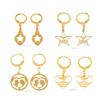 

Gold Color and Stainless Steel Small Kiribati Earrings for Women Girls Island Style Earring Jewelry Gifts #J0412