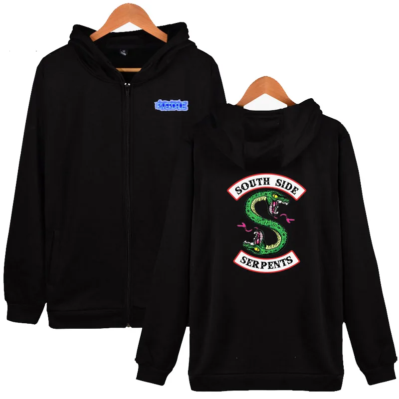 

Riverdale Men Hoodies Sweatshirts With Zipper Winter Autumn Jackets Men Spring South Side Serpents