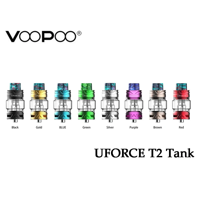 Сделайте предзаказ оригинальный Voopoo UFORCE T2 Танк 8 мл с N2 0.3ohm двойной сетки