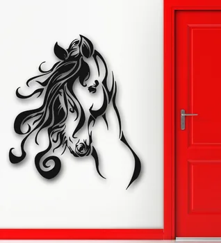 

Wall Stickers Vinyl Decal Horse Racing Tribal Animal Nature