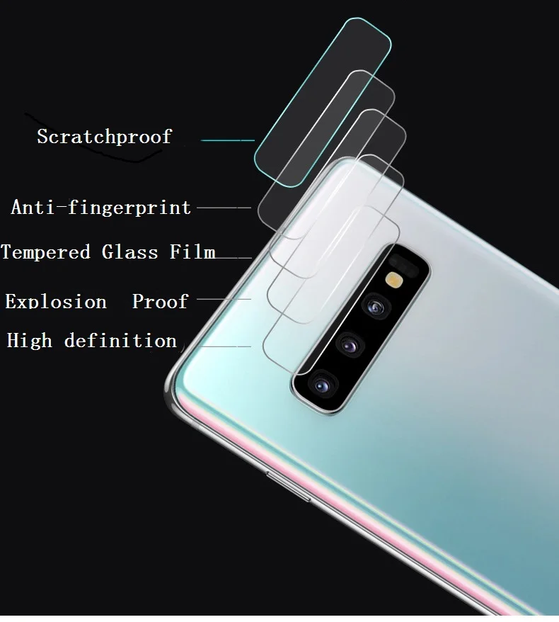 Закаленное стекло для объектива камеры samsung Galaxy S10 S10e + Защитная пленка Plus 50
