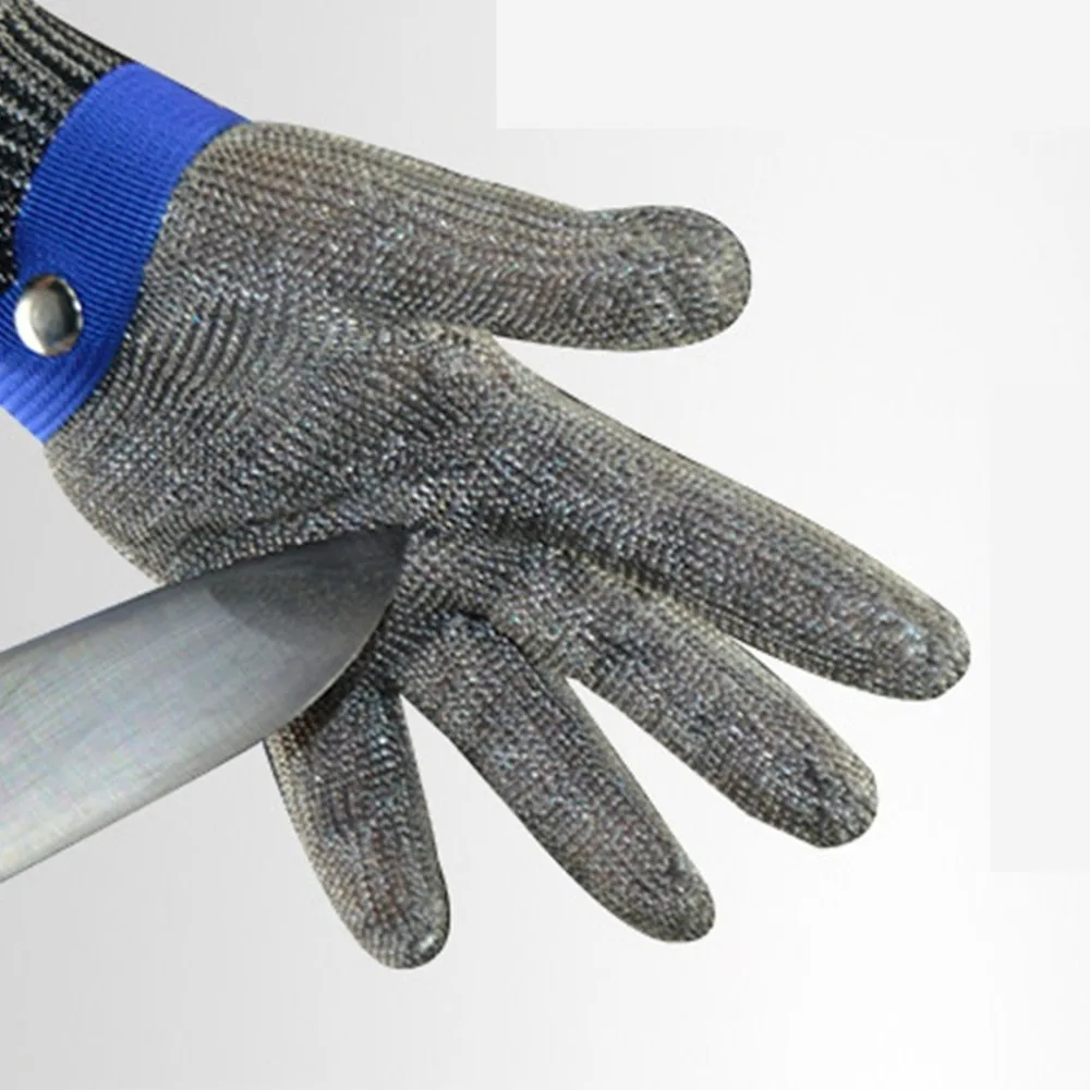 

1 Pair Cut Resistant Work Gloves Stab Resistant Stainless Steel Wire Mesh Butcher Level 5 Protection Safety Work Gloves for Men