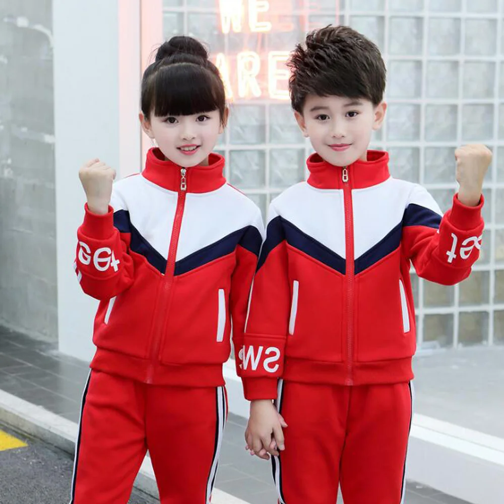 

Children Teenage Korean Japanese Student School Uniforms Girls Boys Kids Autumn Outdoor Sports Clothes tracksuit Outfits