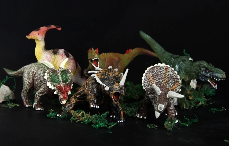 

6PCS/set Plastic Animal Figure Sickle dragon Triceratops Oklahoma Tyrannosaurus rex Kids Dinosaur Toys Set Gift For Kids