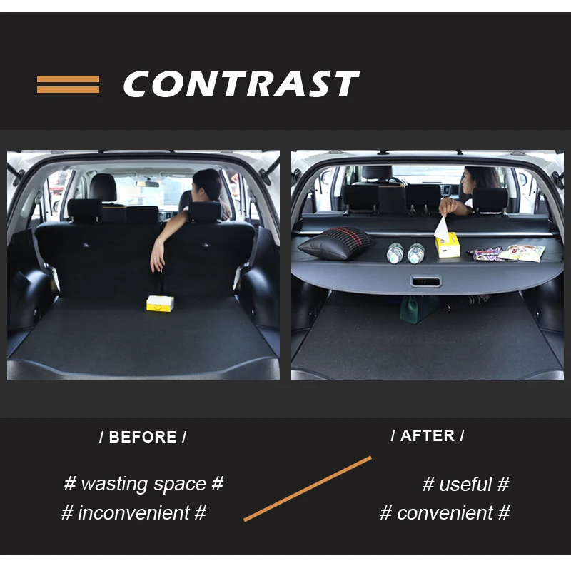  CNparts Car Rear Trunk Cargo Cover For Mercedes Benz GLK 300 Styling Black Security Shield Shade Au