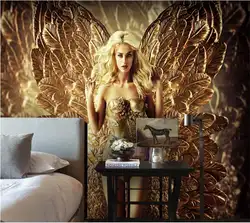 Пользовательские 3D фото обои постельное белье комната росписи сексуальная блондинка HD красоты 3D Роспись диван ТВ фоне стены обои для стен 3D