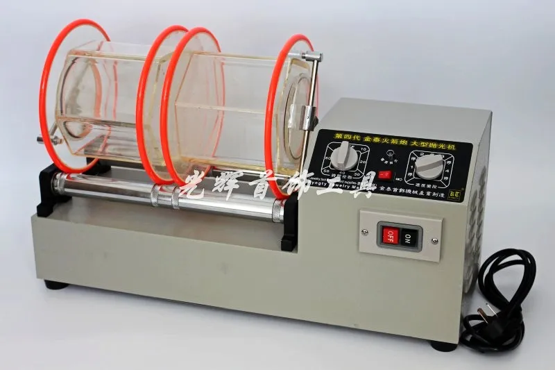 Free Shipping Goldsmith Machine Tools 11kg Capacity Rotary Tumbler 2 Barrels Gold Polishing