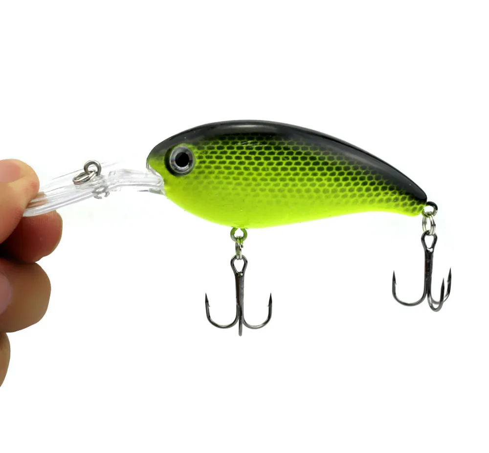 HENGJIA 500pcs Crankbait Wobblers Hard Fishing Tackle Crank Bass Bait