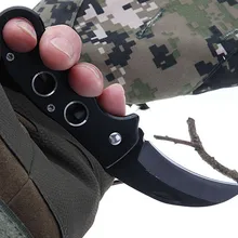 Мини Портативный Ножи раза кемпинг тактический складной кольцо Открытый Инструменты Охота нержавеющей ключ выживания Ножи кемпинг Складка оружие самообороны самооборона Мини-кемпинг из нержавеющей стали выживания нож