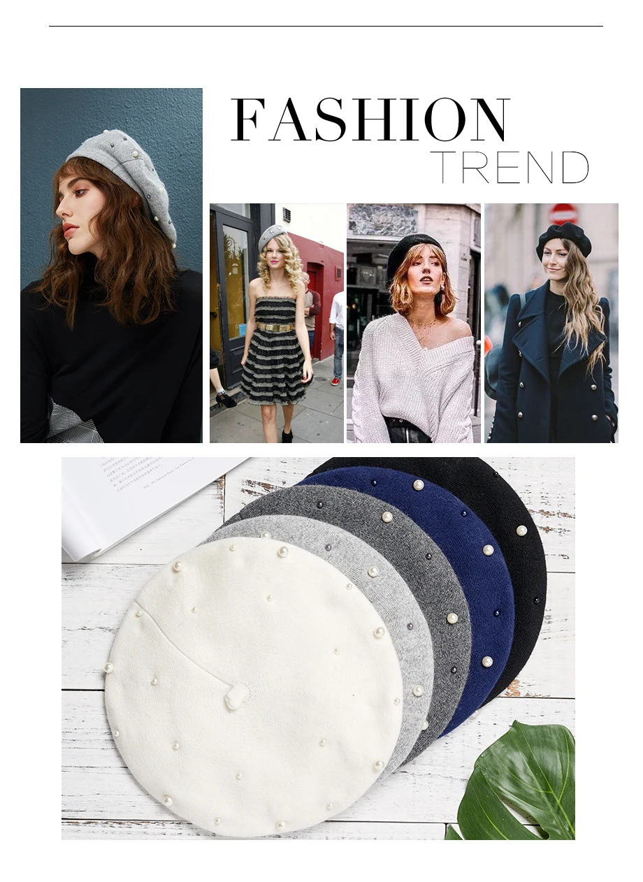 MOSNOW 2018 Women Berets Hat Female Pearl Decoration Brand High Quality Caps Fashion Accessory Winter Hats New Headwear Beret2 (3)