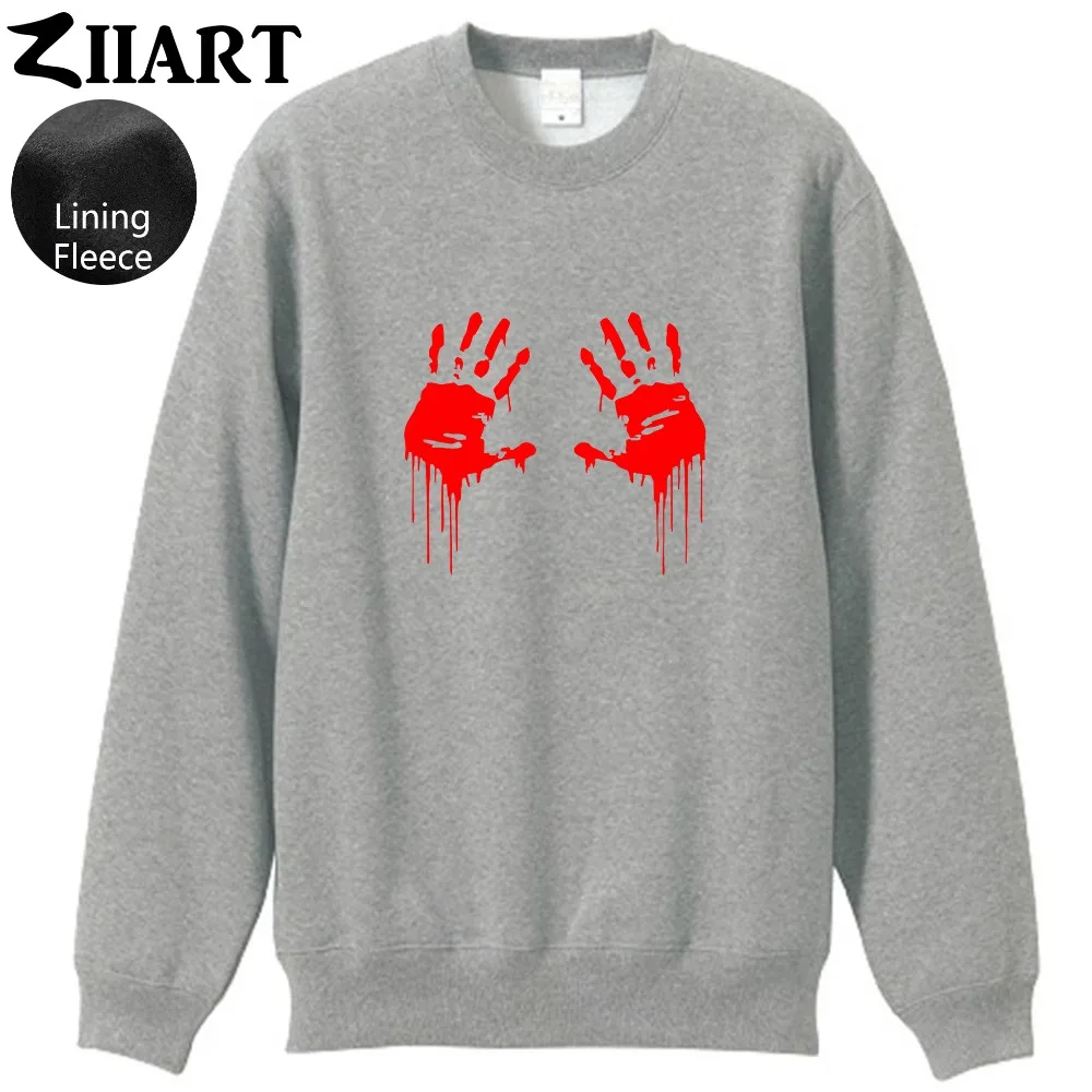 Флисовый свитшот с принтом Walking Dead Zombie и Bloody Hands для мальчиков одежда пары