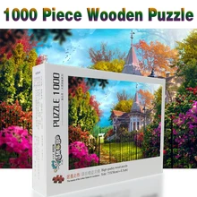 Лес усадьба 1000 шт. взрослых головоломка деревянные головоломки мультфильм Пазлы для детей развивающие игрушки, подарки