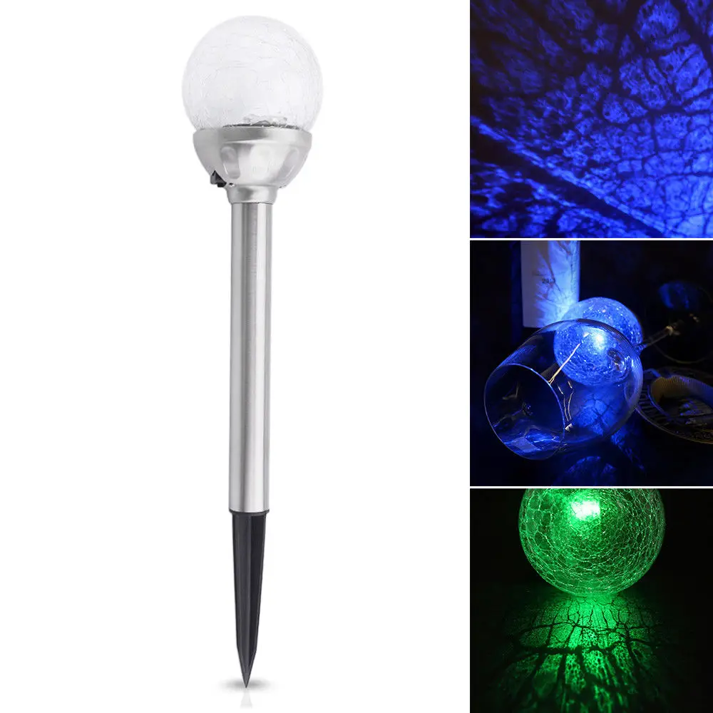 Chiclits 4PCS LED Solar Energy Lamp of Stainless steel outdoor Color Changing Garden Lights Footpath Gardens Lawn Night Lights (19)