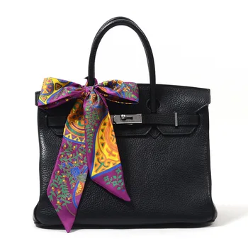 

a16 High Quality The Tree of Life Printed Fashion Lady 100% Silk riband Scarves Bags Scarf Small Ribbon Hair Band Bandeaus